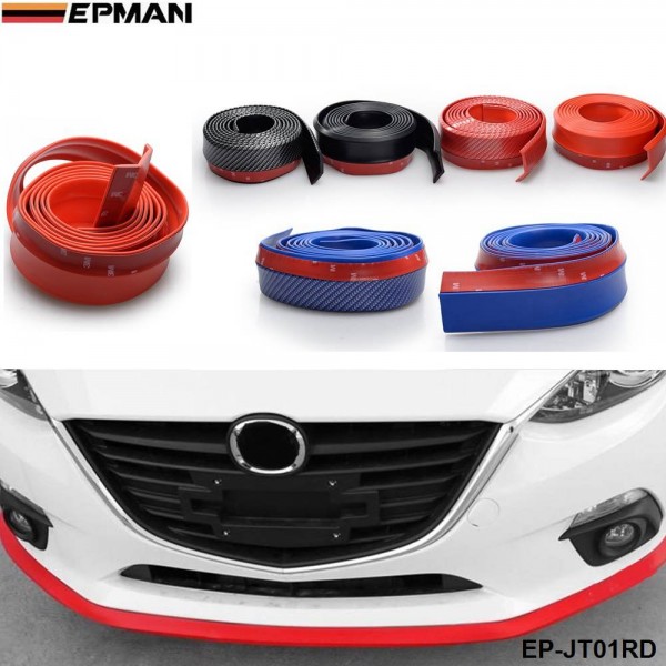 EPMAN 40SETS/CARTON 2.5M Car Front Bumper Lip Splitter Body Kit Spoiler Skirt Valance Chin For Lexus (Black/Red/Blue) EP-JT01-40T