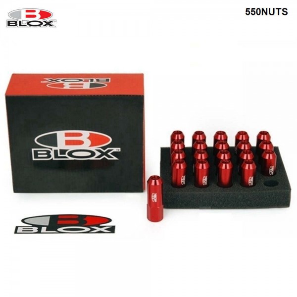 Blox Forged 7075 Aluminium Universal Racing Car Wheels Rims Lug Nuts M12X1.25 / M12X1.5,L : 60mm (20PCS/Set) 550NUTS