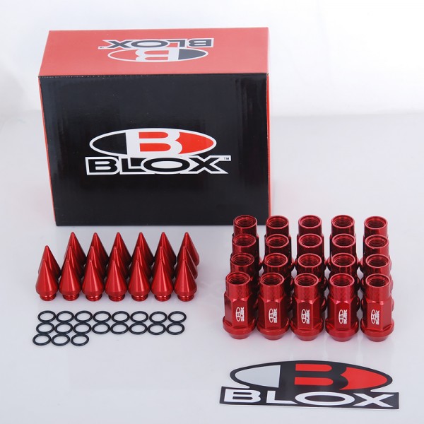 20PCS/SET Blox Racing Jdm Style 50MM Aluminium Extended Tuner Lug Nuts With Spike For Wheels Rims M12X1.25 / M12X1.5 BLOX750DJT