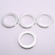 EPMAN 4PCS/Set Car Wheel Hub Center Rings Wheel Center Axle Hub Impact Absorption Ring Aluminum Alloy Silver Tone Durable EPAA18G04