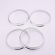 EPMAN 4PCS/Set Car Wheel Hub Center Rings Wheel Center Axle Hub Impact Absorption Ring Aluminum Alloy Silver Tone Durable EPAA18G04