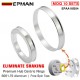 EPMAN 4PCS/Set Car Wheel Hub Center Rings Wheel Center Axle Hub Impact Absorption Ring Aluminum Alloy Silver Tone Durable EPAA18G04