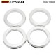 EPMAN 4PCS/Set Car Wheel Hub Center Rings Wheel Center Axle Hub Impact Absorption Ring Aluminum Alloy Silver Tone Durable EPAA18G04