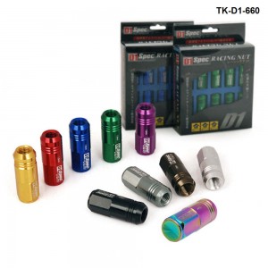 D1 SPEC Billet Aluminium Light Weight Wheel Racing Lug Nuts M12X1.25 / M12X1.5 (20PCS/Set) Universal For Most Cars TK-D1-660