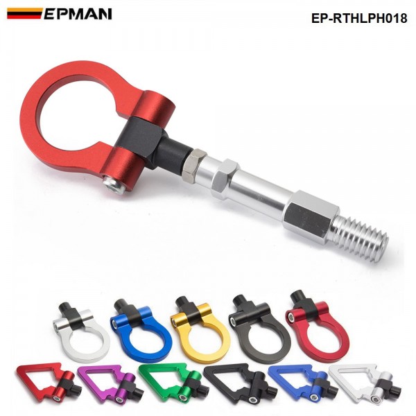 EPMAN Car Eudm Model Trailer Hook Ring Eye Tow Towing Front Rear Aluminum For AUDI A4 2010-2015 EP-RTHLPH018 