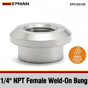 EPMAN 1/4" NPT Female Weld On Bung Stainless Steel Threaded Sensor Boss For Custom Tank Exhaust Pipe EPCGQ129