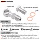 EPMAN Stainless Steel M10 / M11 x 1.0 / M12 / M14 x 1.5 To AN4 Or AN6-6 Banjo Bolts Brake Line Fittings Adapter Thread Single Banjo Bolt Universal
