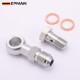 EPMAN Stainless Steel M10 / M11 x 1.0 / M12 / M14 x 1.5 To AN4 Or AN6-6 Banjo Bolts Brake Line Fittings Adapter Thread Single Banjo Bolt Universal