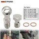 EPMAN Stainless Steel M10 / M11 x 1.0 / M12 / M14 x 1.5 To AN4 Or AN6-6 Banjo Bolts Brake Line Fittings Adapter Thread Single Banjo Bolt Universal