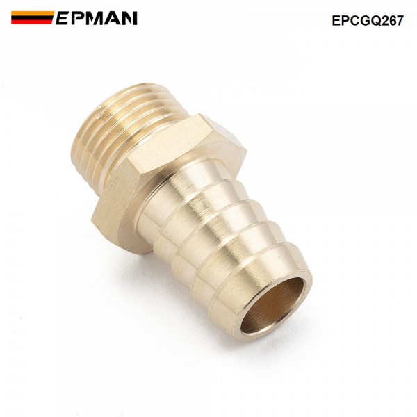 EPMAN Straight Brass Male Flare M18 x 1.5 Male to 16mm Metric Thread Pipe Fuel Fitting Adapter For Oil Gas Fuel Water EPCGQ267