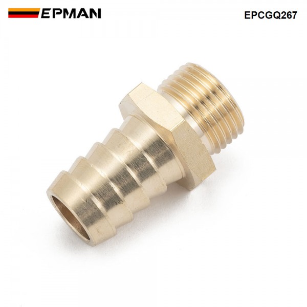 EPMAN Straight Brass Male Flare M18 x 1.5 Male to 16mm Metric Thread Pipe Fuel Fitting Adapter For Oil Gas Fuel Water EPCGQ267