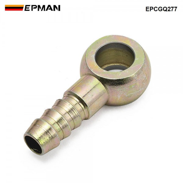 EPMAN 11mm Banjo Fitting 9.7mm Barb | Brake Fuel Line Adapter Zinc Carbon Steel Bronze EPCGQ277