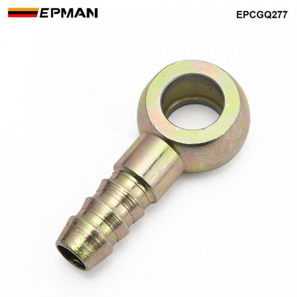 EPMAN 11mm Banjo Fitting 9.7mm Barb | Brake Fuel Line Adapter Zinc Carbon Steel Bronze EPCGQ277