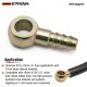 EPMAN 11mm Banjo Fitting 9.7mm Barb | Brake Fuel Line Adapter Zinc Carbon Steel Bronze EPCGQ277