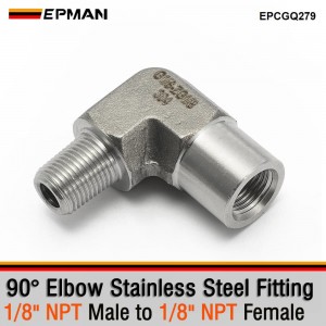 EPMAN 1/8" NPT 90 Degree Elbow Stainless Steel Male to Female Pipe Fitting EPCGQ279
