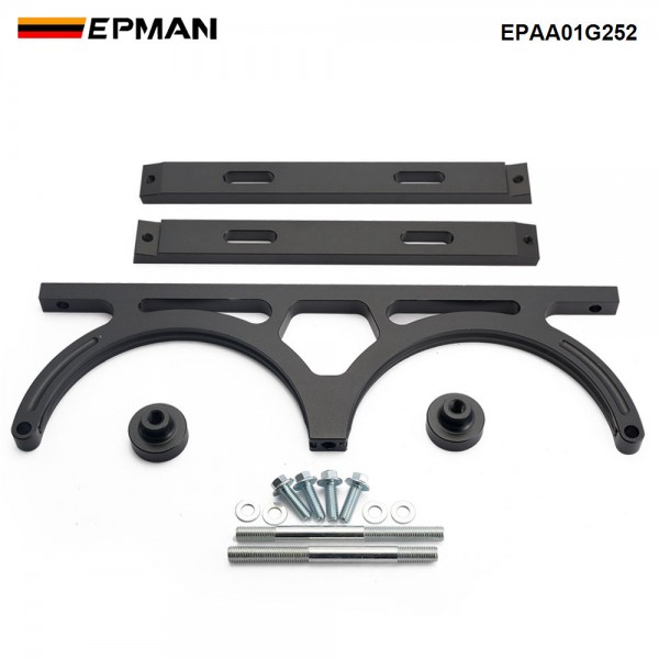 EPMAN Nitrous Oxide NOS Black Billet Aluminum Single Dual Bottles Holder Bracket