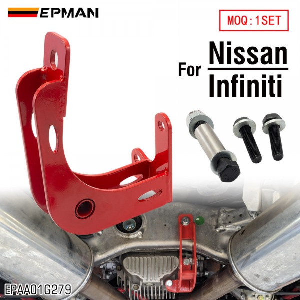 EPMAN Differential Diff Brace Bracket for Nissan 350Z Infiniti G35 VQ35DE VQ35DET OEM Cover | Anti-Wheel Hop Chassis Stabilizer Bolt-On Kit EPAA01G279