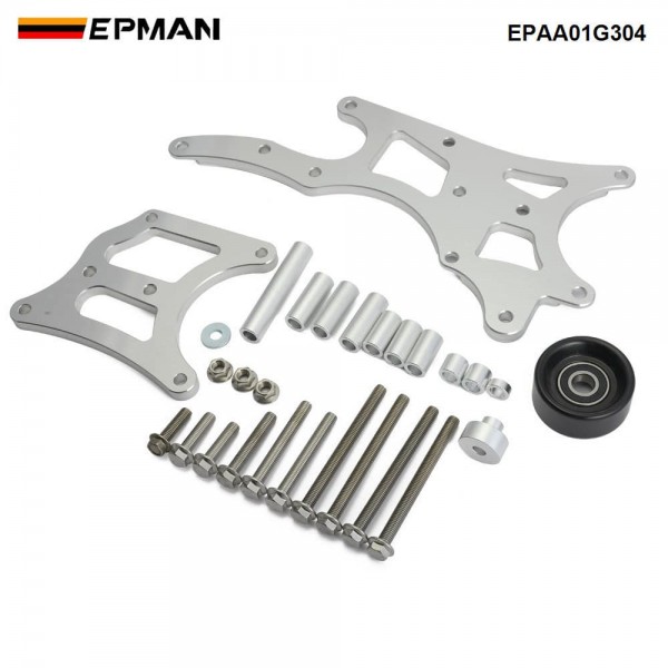 EPMAN LS Truck Factory Location Alternator & Power Steering Bracket Billet Aluminium For Chevrolet LQ4 LQ9 LY5 4.8L 5.3L 6.0L EPAA01G304