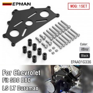 EPMAN Billet Aluminum Engine Stand Transmission Adapter Plate 1/2" Thick for Chevy Engines LS SBC BBC Duramax EPAA01G336