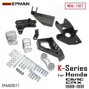 EPMAN CNC Aluminum Engine Swap Mount EF For Honda Civic CRX 88-91 With K-series Engine EPAA09G17