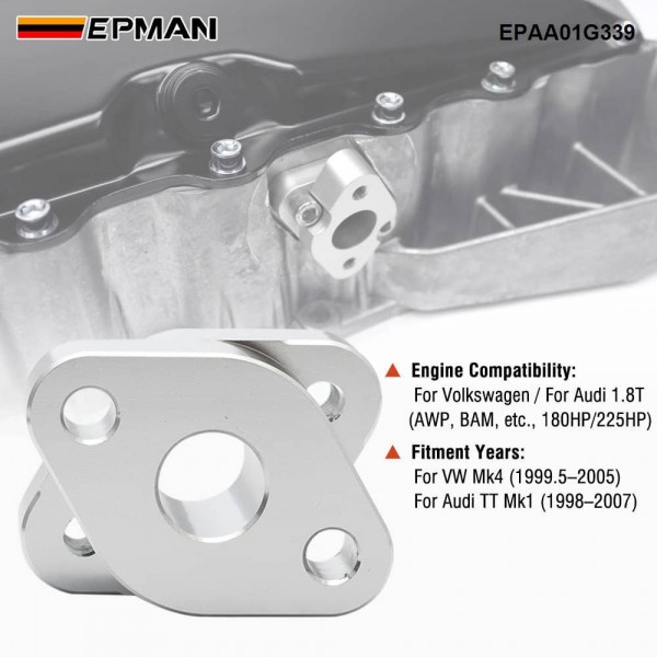 EPMAN 1.8T Hybrid Oil Pan Adapter for VW Golf GTI Mk4 Jetta GLI Audi TT Mk1 1.8T Engine Upgrade Kit EPAA01G339