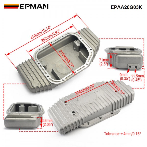 EPMAN High Capacity Oil Pan Baffled Aluminum For Nissan SR20DET S13 S14 S15 Silvia 180SX 240SX Drift Build EPAA20G03K EPMAN High Capacity Oil Pan Baffled Aluminum For Nissan SR20DET S13 S14 S15 Silvia 180SX 240SX Drift Build EPAA20G03K