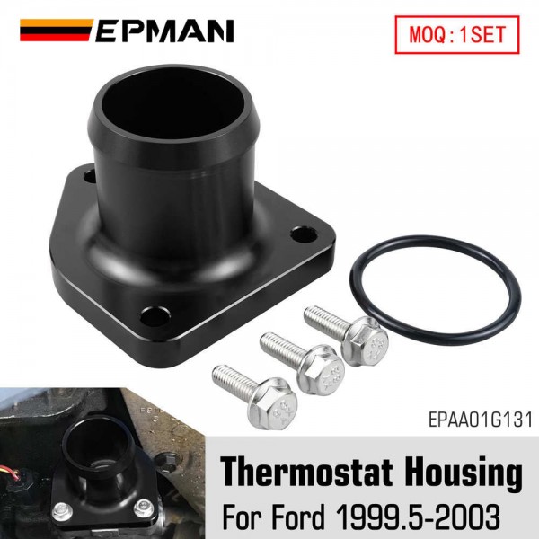 EPMAN Aluminum Thermostat Housing With Leak Proof Seal For Ford Powerstroke 7.3L V8 1999-2003 EPAA01G131 EPMAN Aluminum Thermostat Housing With Leak Proof Seal For Ford Powerstroke 7.3L V8 1999-2003 EPAA01G131