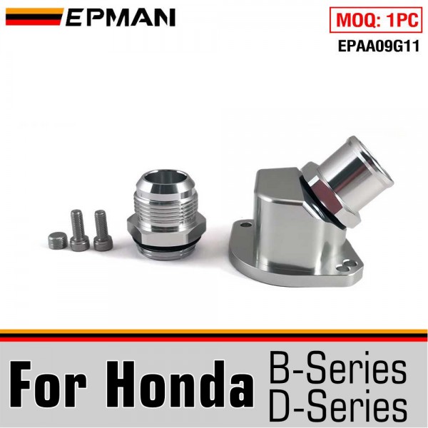 TANSKY CNC Billet Aluminum Thermostat Housing For Honda B & D Series with 1.25" AN16 Silicone Fitting EPAA09G11 TANSKY CNC Billet Aluminum Thermostat Housing For Honda B & D Series with 1.25" AN16 Silicone Fitting EPAA09G11