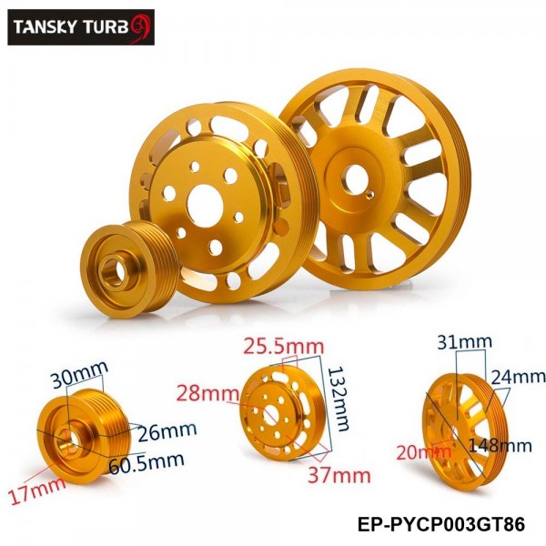 TANSKY Light Weight Crank Pulley Power Steering For Toyota GT86 Subaru BRZ Scion FRS EP-PYCP003GT86