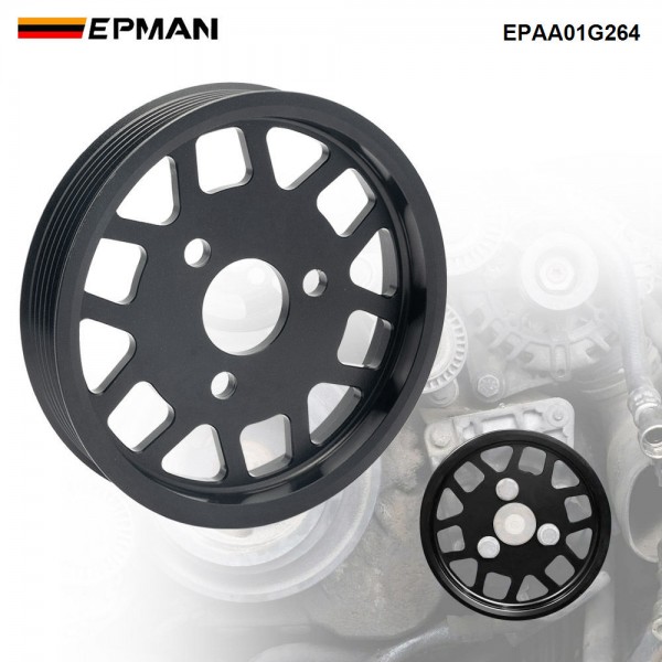EPMAN CNC 6061-T6 Billet Power Steering Pump Water Pump Pulley Serpentine Belt Kit For BMW E39 E46 Z3 EPAA01G264 EPMAN CNC 6061-T6 Billet Power Steering Pump Water Pump Pulley Serpentine Belt Kit For BMW E39 E46 Z3 EPAA01G264