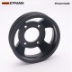 EPMAN CNC 6061-T6 Billet Aluminum Water Pump Pulley for BMW M52TU/M54 Engines - Anodized Black, Direct Replacement for OEM Plastic Pulley, Fits E46/E39/E60/E83/E53/Z3/Z4 EPAA01G265