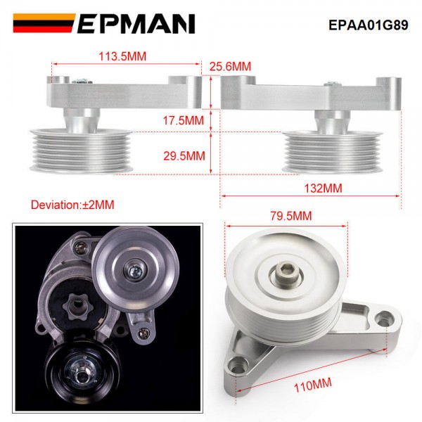 EPMAN K Series Swap Adjustable EP3 Idler Pulley Kit For Honda Civic Integra K24 Performance EPAA01G89
