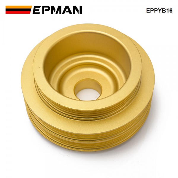 EPMAN Light Weight Crank Underdrive Engine Pulley Gold For Honda Civic 92-00 B16 Z0132 B16A B18C EPPYB16 EPMAN Light Weight Crank Underdrive Engine Pulley Gold For Honda Civic 92-00 B16 Z0132 B16A B18C EPPYB16