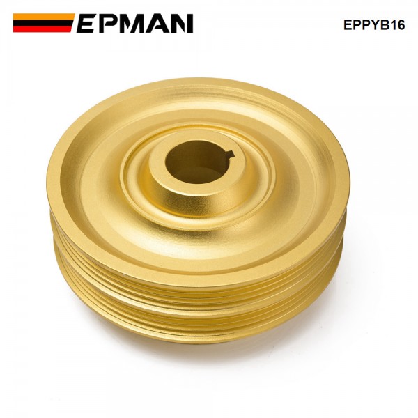 EPMAN Light Weight Crank Underdrive Engine Pulley Gold For Honda Civic 92-00 B16 Z0132 B16A B18C EPPYB16 EPMAN Light Weight Crank Underdrive Engine Pulley Gold For Honda Civic 92-00 B16 Z0132 B16A B18C EPPYB16