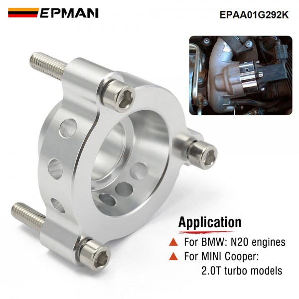 EPMAN Aluminum Turbo Blow Off Valve BOV Adaptor for BMW N20 & MINI Cooper 2.0T Turbo Engines EPAA01G292K