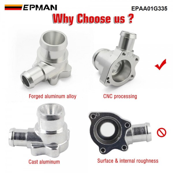 EPMAN Turbo Dump Blow Off Diverter Valve Kit for S3 Golf R 2.0 TFSI VAG Engines - Cold Air Bypass System EPAA01G335