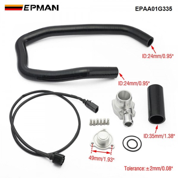 EPMAN Turbo Dump Blow Off Diverter Valve Kit for S3 Golf R 2.0 TFSI VAG Engines - Cold Air Bypass System EPAA01G335