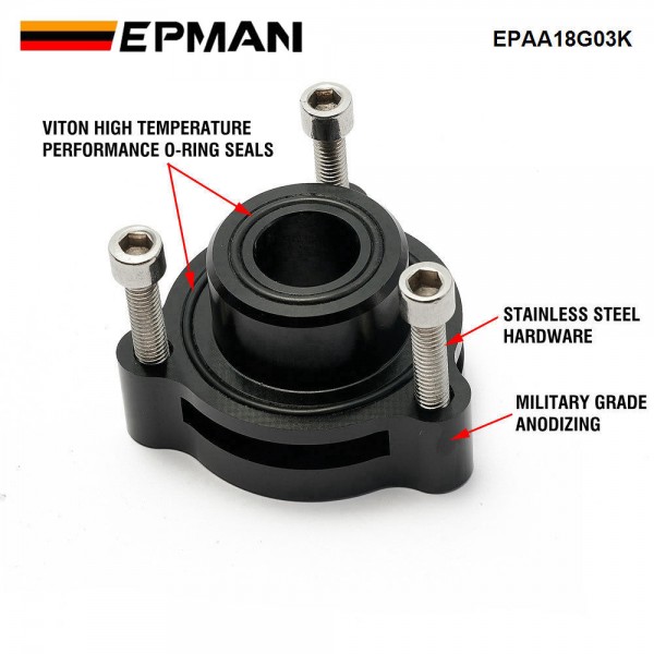 EPMAN Turbo Blow Off Valve Adapter BOV for 19+ Ecoboost Bronco Explorer ST Ranger EPAA18G03K