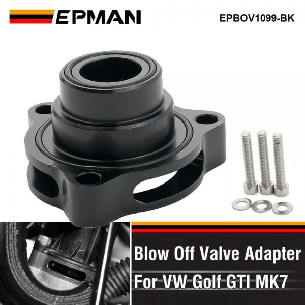 EPMAN Turbo Blow Off Valve Adapter BOV Adaptor For VW GTI Golf Mk7 Mk7.5 / Jetta A3 1.8T Bypass Valve/Solenoid EPBOV1099-BK