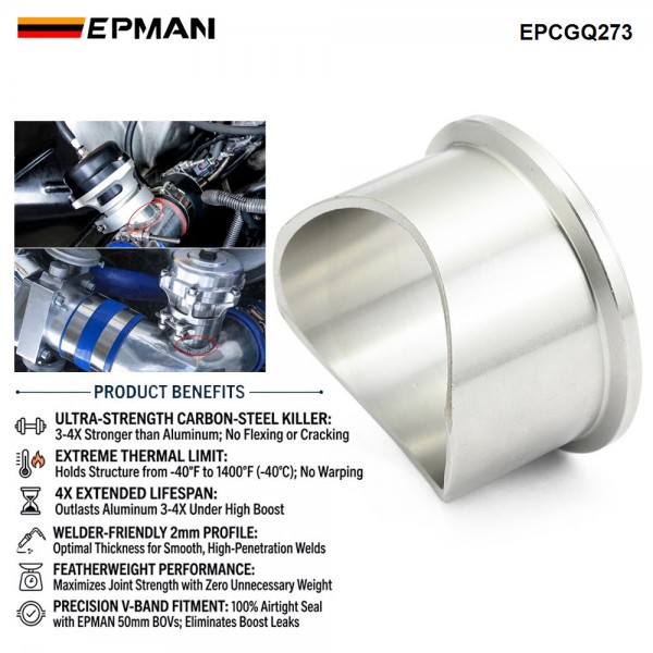 EPMAN Blow off Valve SS304 Flange Weld for EPMAN BOV50 Q QR Series 50mm BOV EPCGQ273