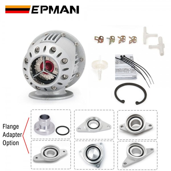 EPMAN SQV4 / Blow Off Valve / SQV4 /Turbo BOV (Black,Silver) TKSQV4 