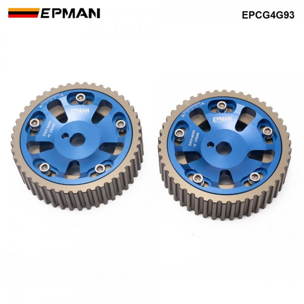 EPMAN 2PCS Adjustable Cam Gears Timing Gear Pulley Kit For Mitsubishi 4G93 DOHC Engine 93-01 EPCG4G93
