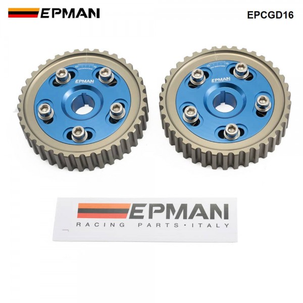 EPMAN 1 Pair/Set Cam Gears For Honda Civic D16A SOHC Integra (Blue) EPCGD16