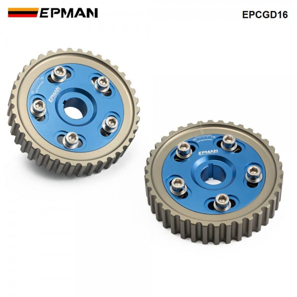 EPMAN 1 Pair/Set Cam Gears For Honda Civic D16A SOHC Integra (Blue) EPCGD16