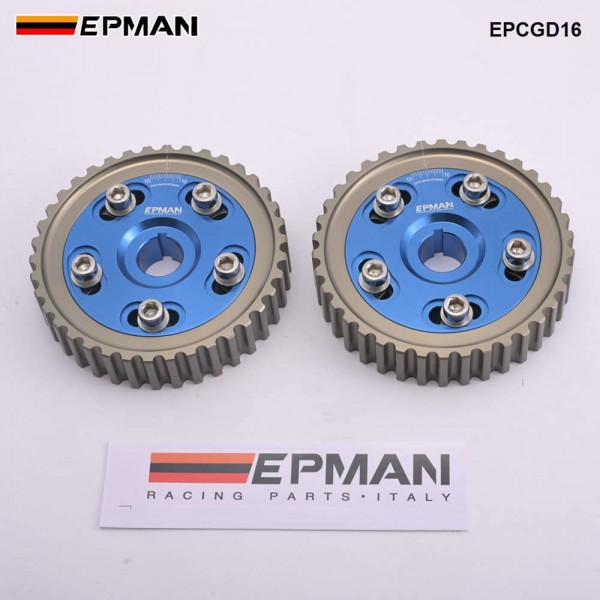 EPMAN 1 Pair/Set Cam Gears For Honda Civic D16A SOHC Integra (Blue) EPCGD16