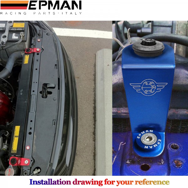 EPMAN Racing  Aluminum Radiator Stay Bracket for Honda 92-95 CIVIC EG6 EG9 EG Si for Password:JDM Style EP-SX02D