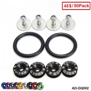 ADDCO 50PACK/LOT JDM Aluminum Quick Release Fasteners Kit Fit FOR TRUNK/HATCH LIDS/BUMPER AD-DQ002