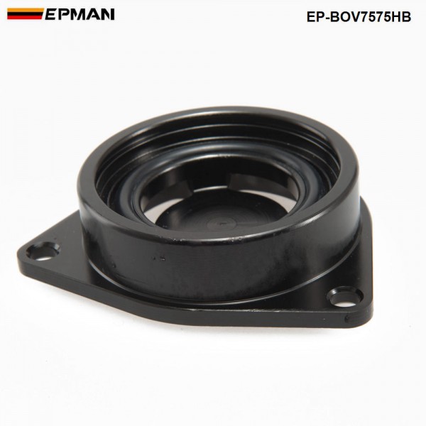 EPMAN SSQV Silver/Black SQV Adaptor BOV Flange Adapte Blow Off Valve For Hyundai Genesis 2.0T Turbo 08+ EP-BOV7575HB