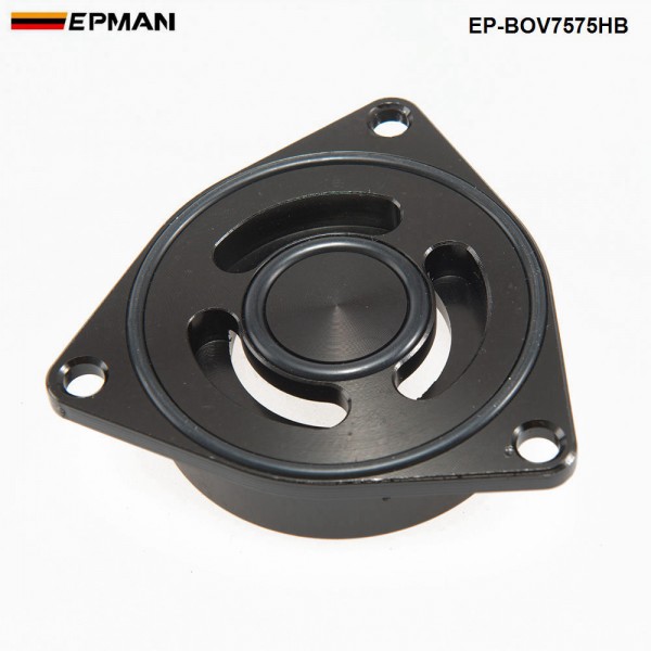 EPMAN SSQV Silver/Black SQV Adaptor BOV Flange Adapte Blow Off Valve For Hyundai Genesis 2.0T Turbo 08+ EP-BOV7575HB