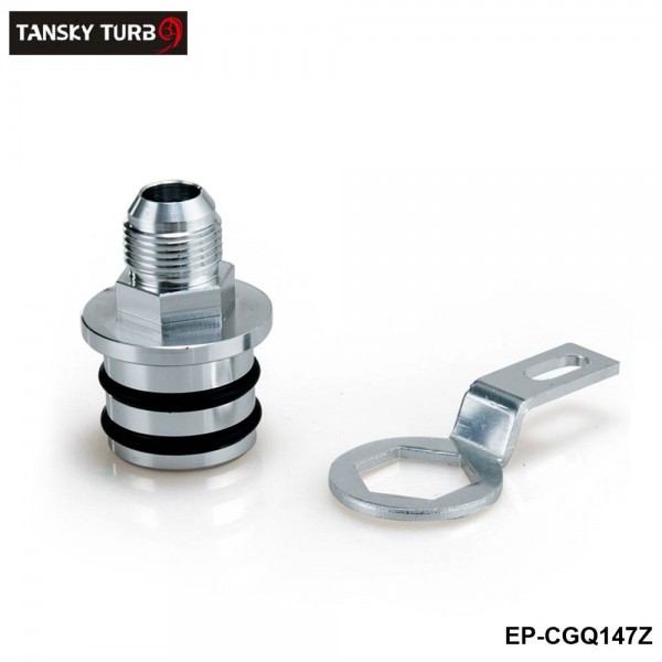 TANSKY - Engine Billet Aluminum Block Plug Adapter Breather Fitting to 10AN Fit For Honda Integra B16/B18 Engines only EP-CGQ147Z